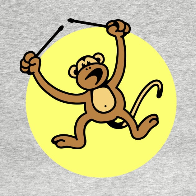 Monkey Drummer by schlag.art